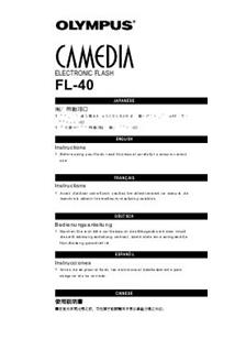 Olympus FL 40 manual. Camera Instructions.